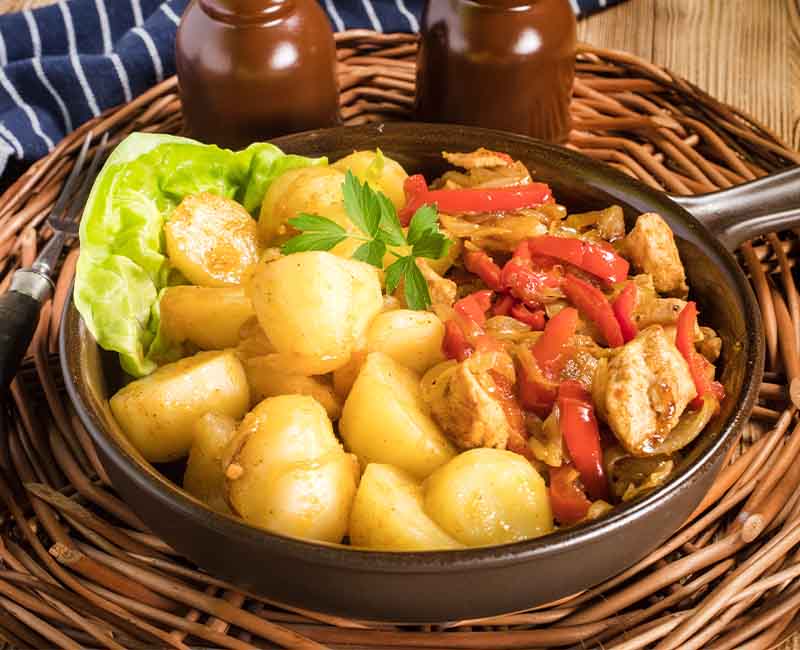 Best Chicken w/ Potatoes Peppers & Onions in brooklyn